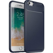 Kvy Iphone 6s Karbon Görünüm Negro Silikon Kılıf Ekran Koruyucu