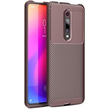 Kvy Xiaomi Mi 9t Karbon Görünüm Negro Silikon Kılıf Kırılmaz Ekran Koruyucu
