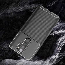 Kvy Xiaomi Redmi Note 8 Pro Karbon Görünüm Negro Silikon Kılıf Ekran Koruyucu