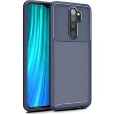 Kvy Xiaomi Redmi Note 8 Pro Karbon Görünüm Negro Silikon Kılıf Kırılmaz Ekran Koruyucu