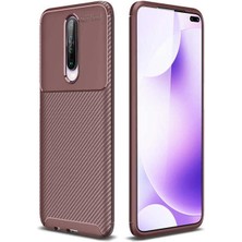 Kvy Xiaomi Poco X2 Karbon Görünüm Negro Silikon Kılıf Kırılmaz Ekran Koruyucu