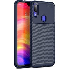 Kvy Xiaomi Redmi Note 7 Karbon Görünüm Negro Silikon Kılıf Ekran Koruyucu