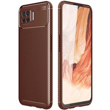 Kvy Oppo A73 Karbon Görünüm Negro Silikon Kılıf Ekran Koruyucu