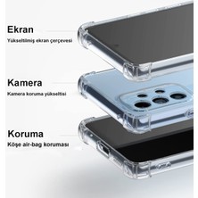 Case World Samsung Galaxy M33 ile Uyumlu Kapak Kamera Korumalı Şeffaf Airbag Antishock Köşe Korumalı Silikon ile Uyumlu Kılıf