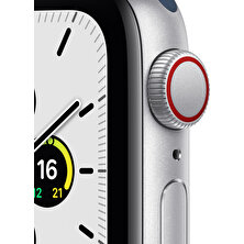 Apple Watch Se Gps + Cellular, 40MM Gümüş Rengi Alüminyum Kasa ve Mavi Spor Kordon - MKQV3TU/A