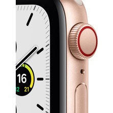 Apple Watch Se Gps + Cellular, 40MM Altın Rengi Alüminyum Kasa ve Beyaz Spor Kordon - MKQX3TU/A