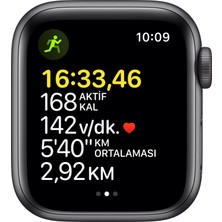 Apple Watch Se Gps + Cellular, 40MM Uzay Grisi Alüminyum Kasa ve Siyah Spor Kordon -  MKR23TU/A