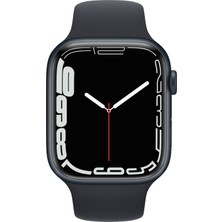 Apple Watch Series 7 Gps + Cellular, 45MM Siyah Alüminyum Kasa ve Siyah Spor Kordon - MKJP3TU/A