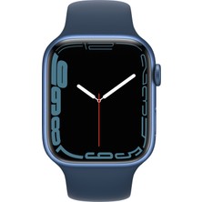 Apple Watch Series 7 Gps + Cellular, 45MM Mavi Alüminyum Kasa ve Mavi Spor Kordon - MKJT3TU/A