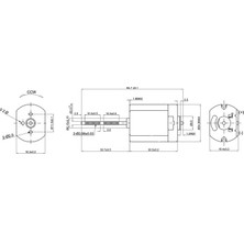 DNC Auto Part Araba Kapı Kilit Motoru 12V DEVIR:11500 Rpm Uzunluk: 65MM  - 31MM