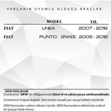 Alpha Auto Part Fiat Linea, Punto Grande  Için Yan Sol Kalorifer Difüzörü