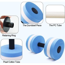 Kaneed 1 Çift Su Yüzen Aptal Eva Dumbbl Yeşil Beyaz (Yurt Dışından)