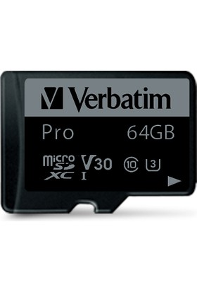 Verbatim Pro U3 64GB Micro Sdxc Hafıza Kartı