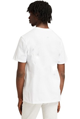 Timberland Stack Logo Amblem Baskılı Beyaz Erkek T-Shirt