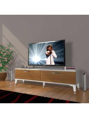 Decoraktiv Eko 140 Mdf Std Silver Tv Ünitesi Tv Sehpası - Beyaz - Ceviz