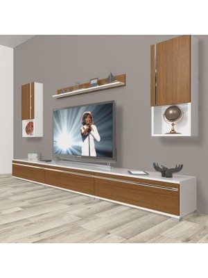 Decoraktiv Eko 270TA Mdf Tv Ünitesi Tv Sehpası - Beyaz - Ceviz