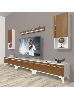 Decoraktiv Eko 270TA Mdf Silver Tv Ünitesi Tv Sehpası - Beyaz - Ceviz