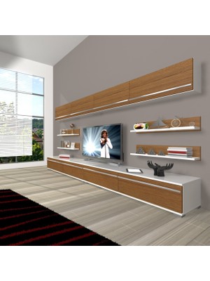 Decoraktiv Eko 360Y Mdf Tv Ünitesi Tv Sehpası - Beyaz - Ceviz
