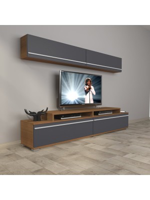 Decoraktiv Ekoflex 5 Mdf Tv Ünitesi Tv Sehpası - Ceviz - Antrasit