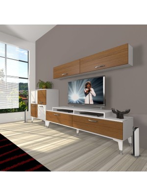 Decoraktiv Ekoflex 6y Slm Silver Tv Ünitesi Tv Sehpası - Beyaz - Ceviz