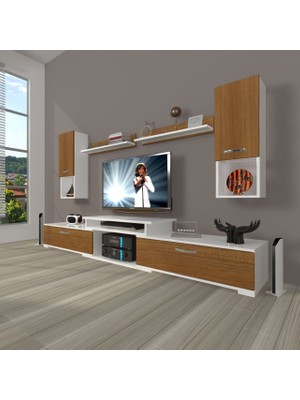 Decoraktiv Flex 5da Mdf Tv Ünitesi Tv Sehpası - Beyaz - Ceviz