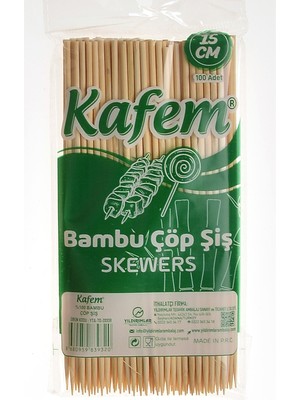 Kafem Bambu Çöp Şiş 15 cm 100 Adet Geleneksel Et ve Meyve Sunumu İçin Pratik Malzeme