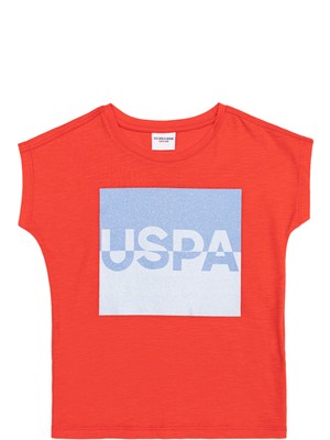 U.S. Polo Assn. Kız Çocuk Kırmızı T-Shirt 50252289-VR213