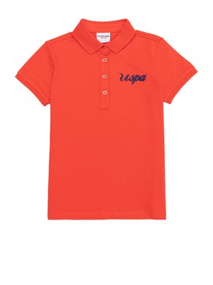 U.S. Polo Assn. Kız Çocuk Kırmızı Basic T-Shirt 50253145-VR213