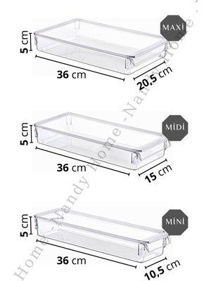 Nandy Home Kapaklı 9'lu Set New Clear Buzdolabı & Dolap Içi Düzenleyici Organizer