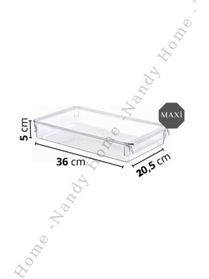 Nandy Home Kapaklı Maxi New Clear Buzdolabı & Dolap Içi Düzenleyici Organizer