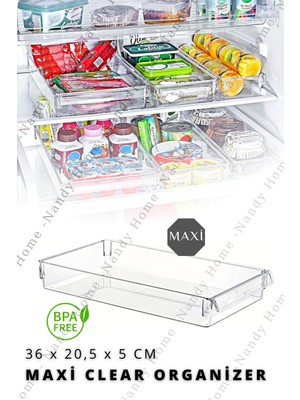 Nandy Home Maxi New Clear Buzdolabı & Dolap Içi Düzenleyici Organizer