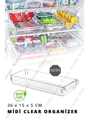 Nandy Home Midi New Clear Buzdolabı & Dolap Içi Düzenleyici Organizer