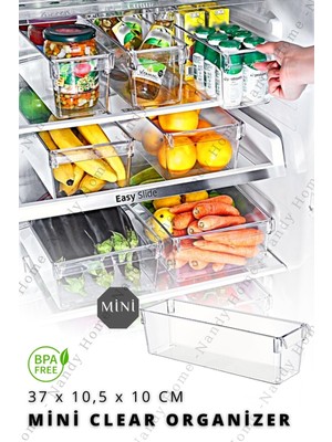 Nandy Home Mini Tall Clear Buzdolabı & Dolap Içi Düzenleyici Organizer