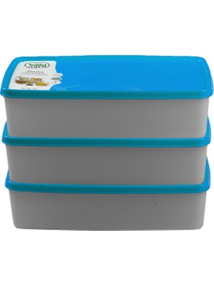 Hobby Life Alaska Nofrost Saklama Kabı 2 Litre 3'lü Mavi