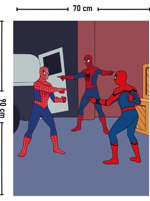 Spiderman Çizgi Roman Comic Duvar Örtüsü Halısı 70X90 cm