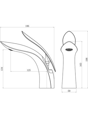 Fause Lavabo Bataryası Leaf Siyah KLB103-B