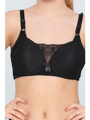 Siyah Aysemin Kadın Desteksiz C Cup Sütyen P-039093