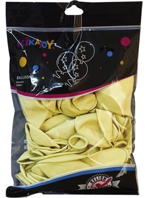Kikajoy Pastel Açık Sarı Balon 40'lı
