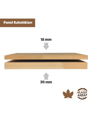 Woodlife Kayın Ahşap Plaka - 1. Sınıf Masif Panel  80-120-18