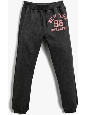 Koton Baskılı Jogger Eşofman Altı Belden Bağlamalı