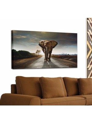 Dünyatablo Fil Dekoratif Kanvas Tablo 1118