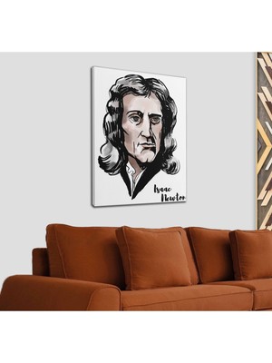 Dünyatablo Isaac Newton Dekoratif Kanvas Tablo 1227