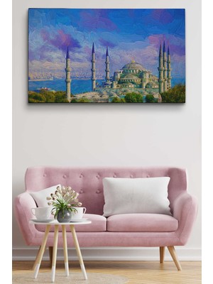 Dünyatablo Sultan Ahmet Cami Yağlıboya Görünüm Dekortif Kanvas Tablo