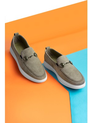 Ducavelli Ritzy Hakiki Deri Süet Erkek Günlük Ayakkabı Loafer Ayakkabı