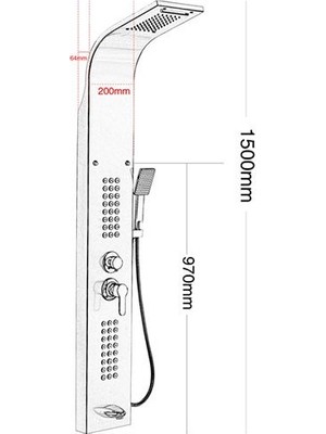 Fause Duş Paneli Şelale KXP100