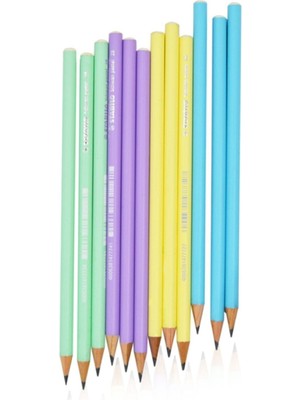 eOfis 2B Pastel Kurşun Kalem 12'li Paket Renkli Kalemler
