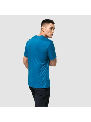 Jack Wolfskin Tech T M Erkek Mavi T-Shirt 1807071-1361