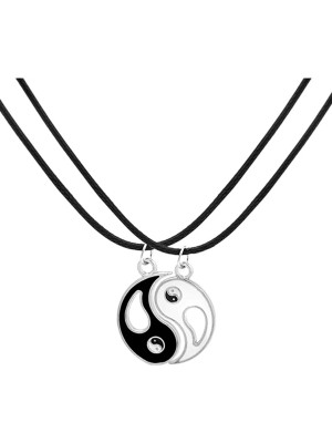 The Collection 2 Adet Ying Yang Denge Kolye Sevgili Arkadaşlık Best Friends Kolyesi