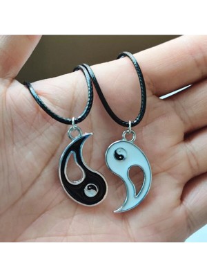 The Collection 2 Adet Ying Yang Denge Kolye Sevgili Arkadaşlık Best Friends Kolyesi