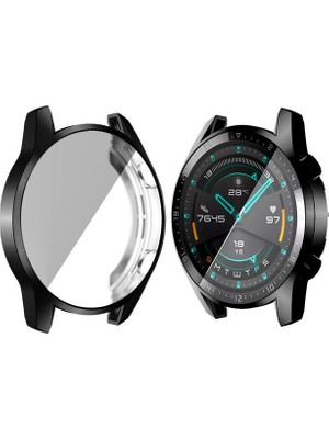 Tagomoon Huawei Watch Gt2 46MM Uyumlu Önü Kapalı Silikon Ekran ve Kasa Koruyucu Kılıf